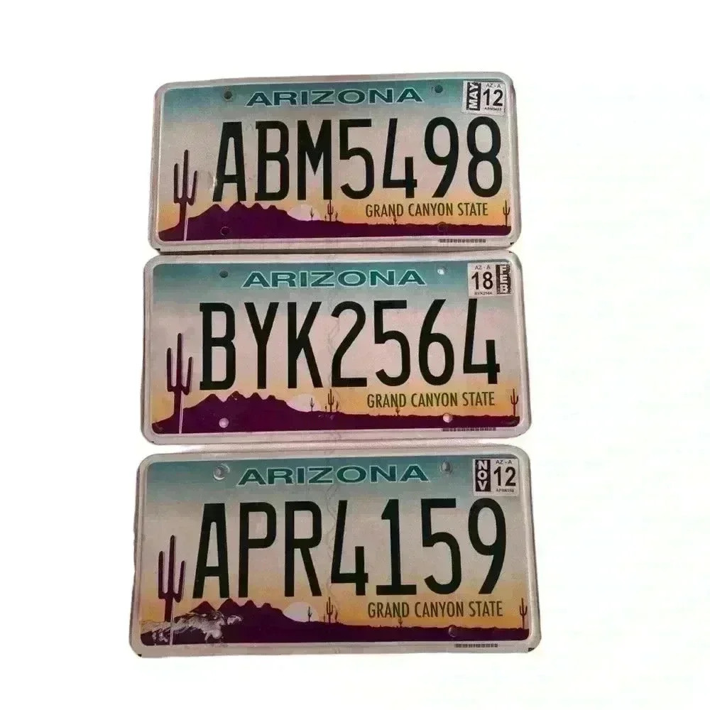 Retired Arizona License Plates Set of 3